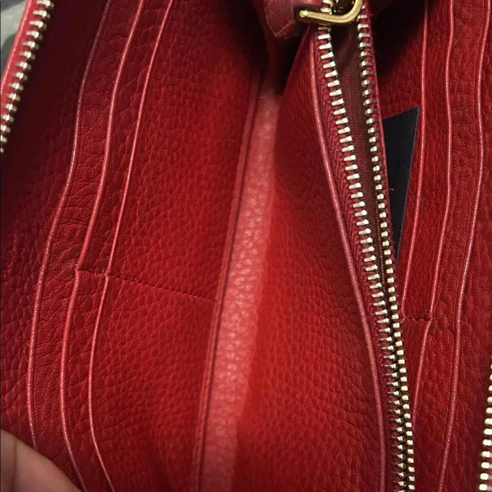 Prada |Red Saffiano Leather Zip-Around Long Wallet | EUC - Picture 8 of 8